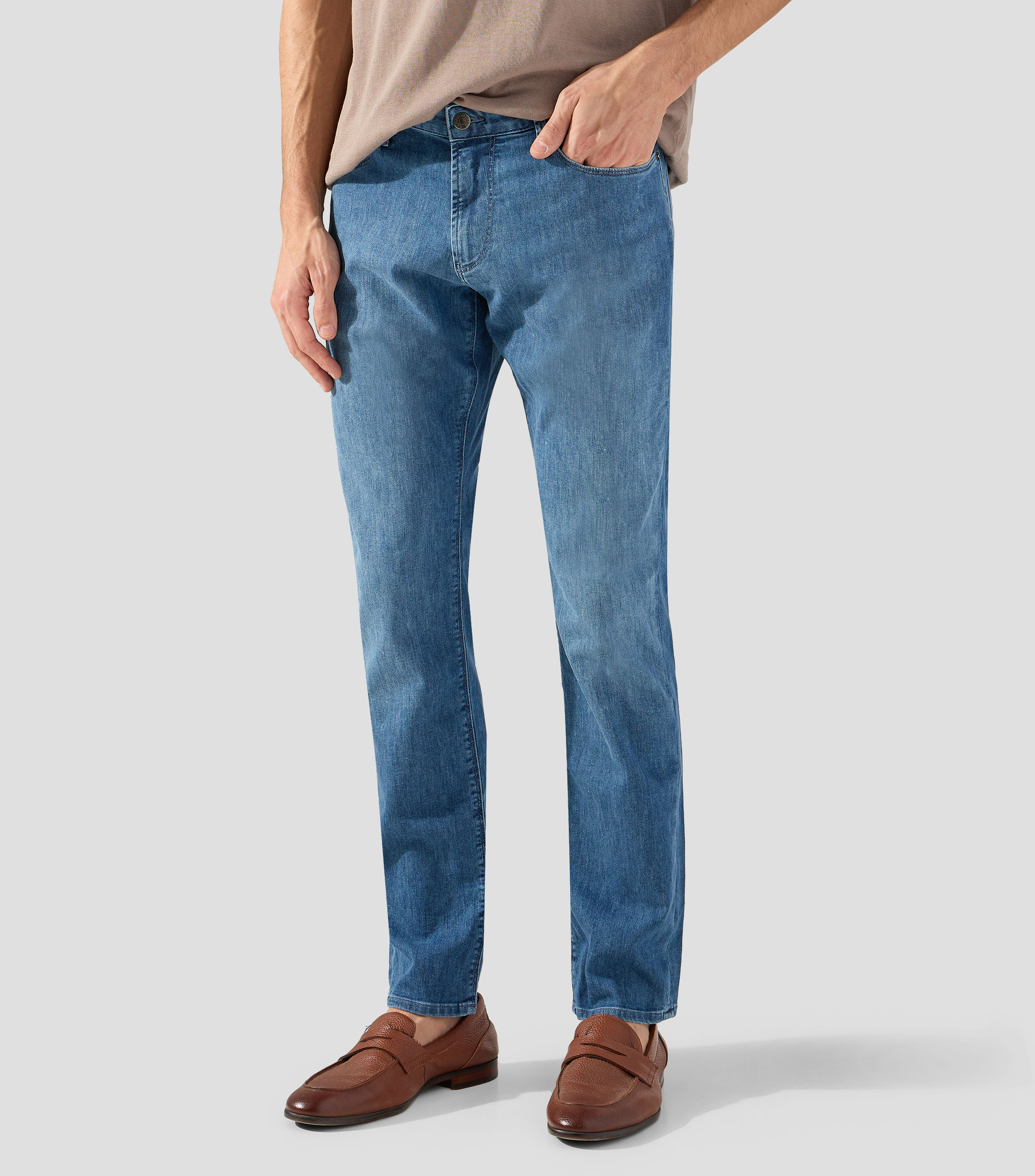 Jeans de corte slim Hombre